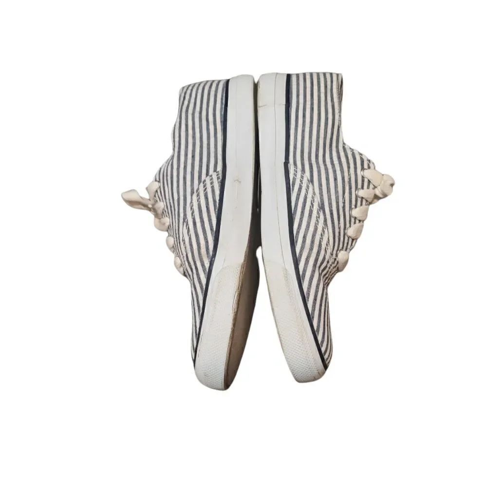 Sperry Pinstriped Topsider Sneaker Blue & White 9.5 - Picture 7 of 9